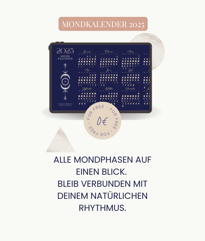 Kostenloser Mondkalender 2025 – alle Mondphasen auf einen Blick