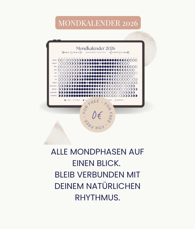 Kostenloser Mondkalender 2026 – alle Mondphasen auf einen Blick